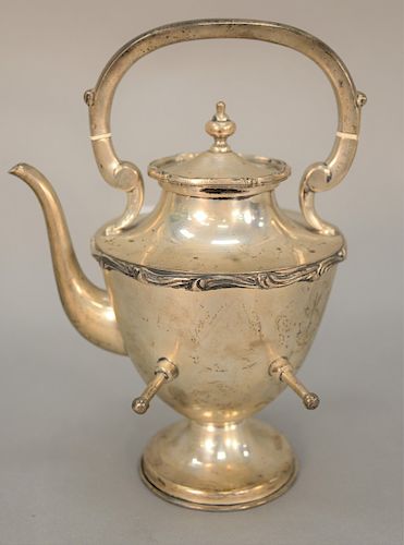 Mexican silver tilting pot (no base), ht. 11 1/2 in., troy ounces: 49.5. Provenance: An Estate from 5th Avenue, New York