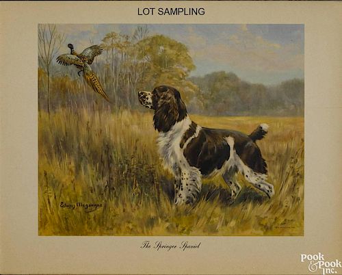 Two Field & Stream art portfolios, to include Gun Dogs at Work, by Edwin Megargee