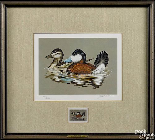Five duck stamp limited edition prints, to include a Daniel Smith, 1988 Medallion Edition