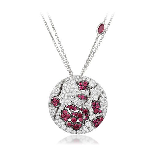 Stefan Hafner Ruby and Diamond Necklace