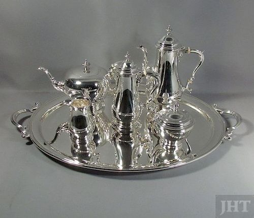 Birks Sterling Silver Tea Service and Tray