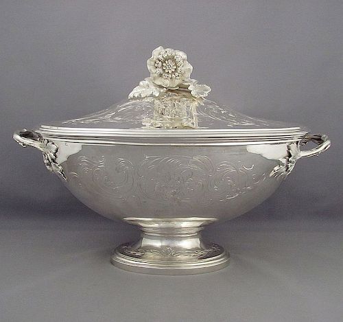 French Sterling Silver Soup Tureen