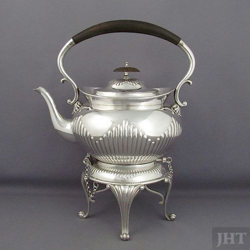 Victorian Sterling Silver Kettle on Stand