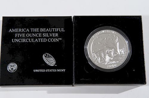 Five Ounce Yellowstone Silver Coin
