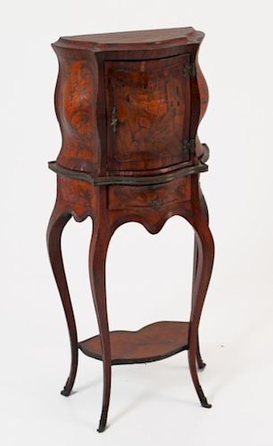 MARQUETRY CABINET ON STAND