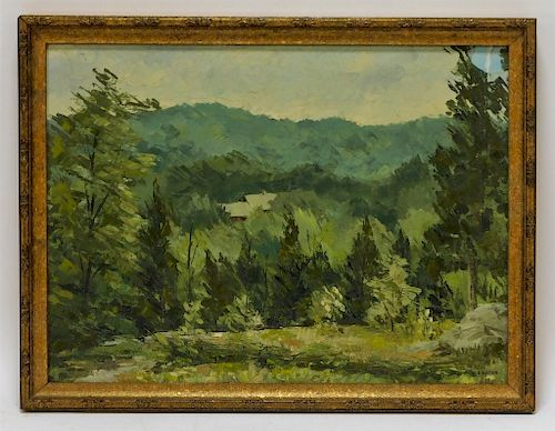 Edwin Crowen Slater Mountainous Forest Painting
