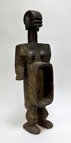 20C African Tribal Carved Wood Reliquary Statue