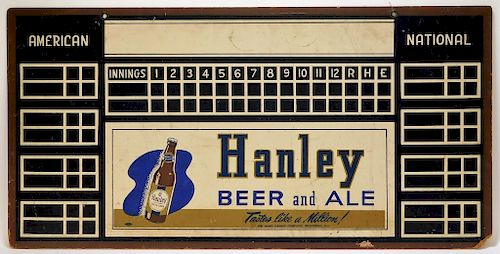 Hanley Beer Table Scoreboard Advertising Sign