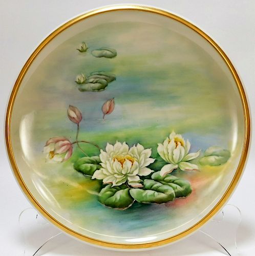 American Belleek Porcelain White Water Lilies Bowl