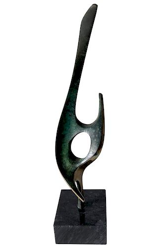 Bob Bennett Bronze Marble Abstract Modern Sculpture