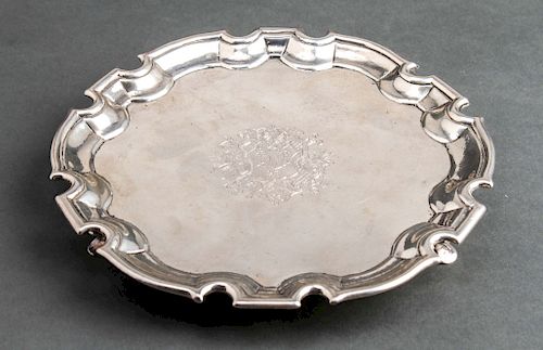 Thomas Farrer George II English Silver Salver 1725