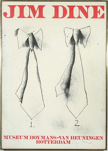 Jim Dine "Two Ties" Rotterdam Museum Signed Litho