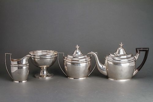 Joel Sayre American Silver Tea Set Service 4 Pcs