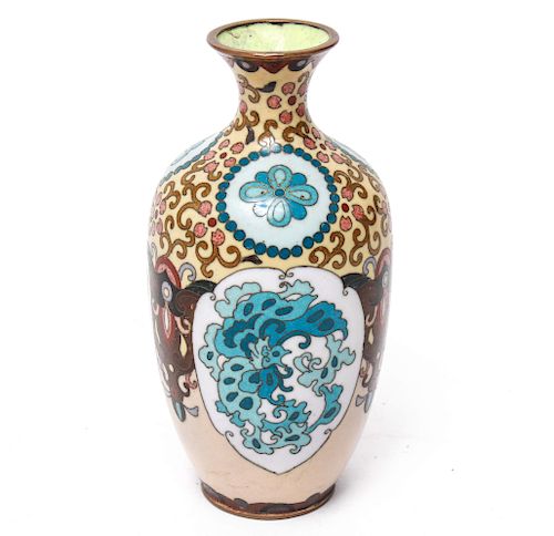 Japanese Meiji Enamel Cloisonne Vase