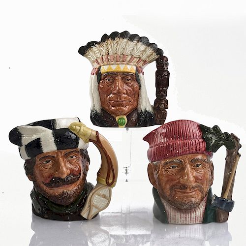 TRIO OF ROYAL DOULTON CHARACTER JUGS, CANADIAN SERIES