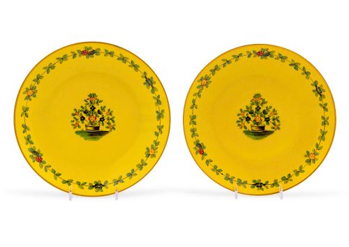 A Pair of French Plates<br>20TH CENTURY<br>having