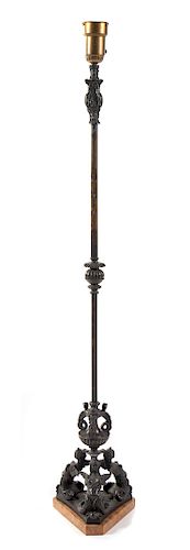 A Neoclassical Bronze Floor Lamp<br>EARLY 20TH CE