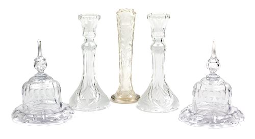 Five Cut Glass Articles<br>19TH CENTURY<br>compri