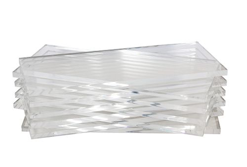 A Group of Lucite Shelves<br>comprising 40 shelve