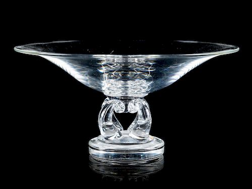 A Steuben Glass Centerpiece Bowl<br>Height 4 7/8 