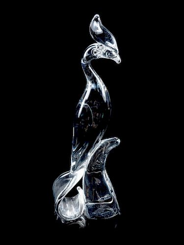 A Steuben Glass Figure<br>20TH CENTURY<br>of a bi