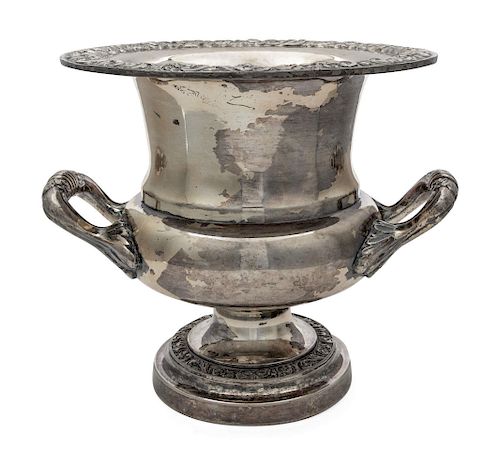 A Silver-Plate Champagne Cooler<br>First-Half 20t