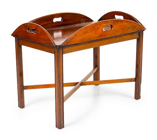 A Georgian Style Mahogany Butler's Tray Table<br>