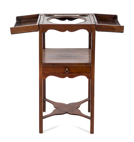 A Georgian Style Mahogany Wash Stand<br>19TH CENT