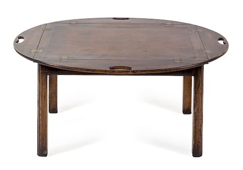 A Georgian Style Mahogany Tray Table<br>20TH CENT
