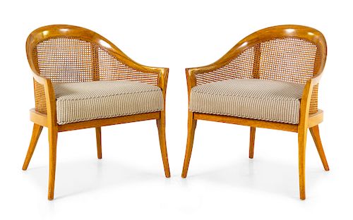 A Pair of Modern Caned Bergeres<br>MID-20TH CENTU