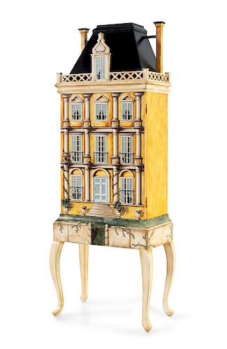 A Painted Cabinet on Stand<br>Manner of Mackenzie