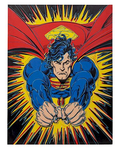 Steve Kaufman(American, 1960-2010)Supermansilkscr