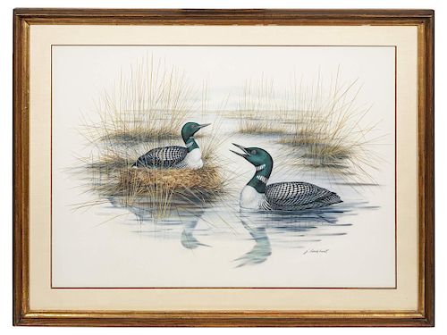 J. Lockhart<br>A Duck Family of Two and Ducks in 