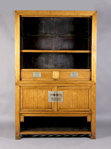 A Chinese Cabinet<br>having an open top with two 