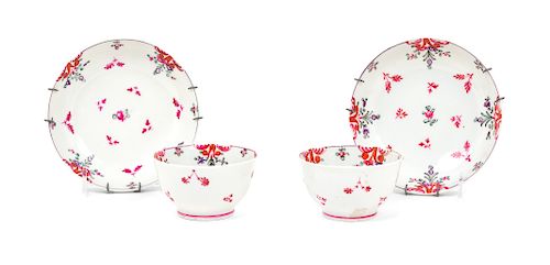 A Pair of Chinese Export Porcelain Tea Bowls and 