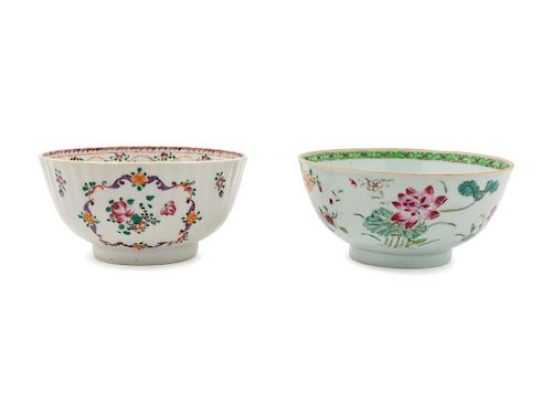 Two Chinese Export Bowls<br>Diameter of larger 5 