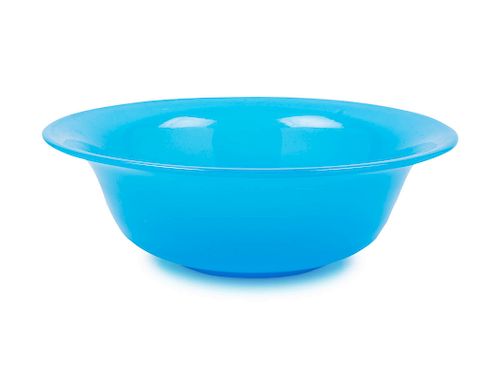 A Peking Glass Bowl<br>14.5 inch diameter, 4.75 i