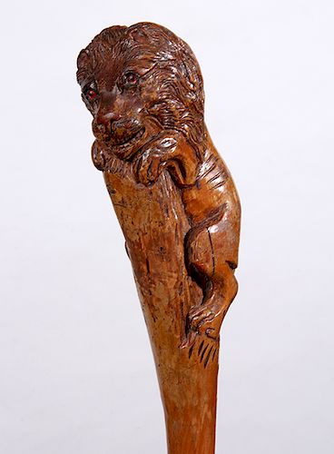 Folk Art Lion Cane