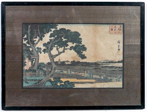 Hiroshige Matsuchiyma Mt. Japanese Woodblock Print