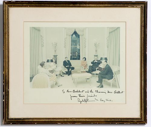 Autograph Photograph, Lyndon and Lady Bird Johnson