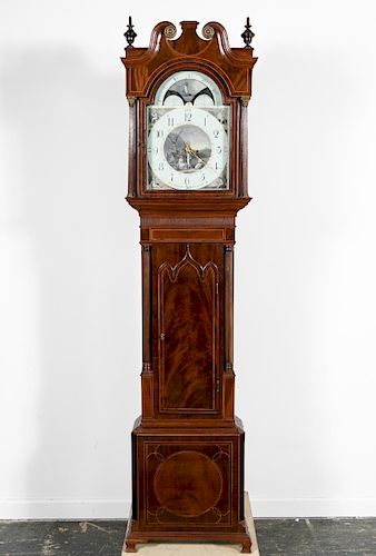 1810 William Nickisson Mahogany Long Case Clock