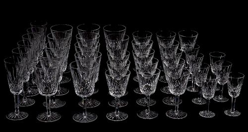 39 PC., Waterford "Lismore" Stemware Collection