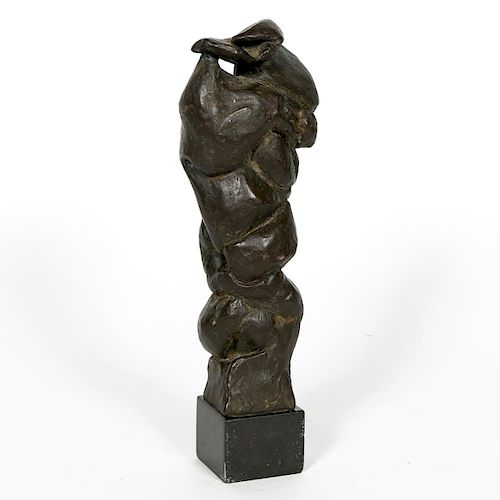 John Portman, Abstract Form Bronze Sculpture 1992