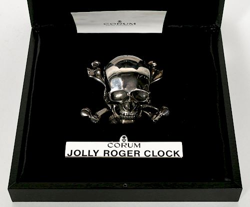 Corum 'Jolly Roger' Limited Edition Sterling Clock
