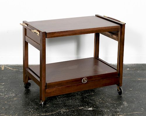 Brown-Saltman Furniture Modern Mahogany Bar Cart