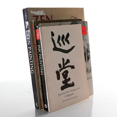 GROUP OF 4 JAPANESE ZEN-INK PAINTING BOOKS