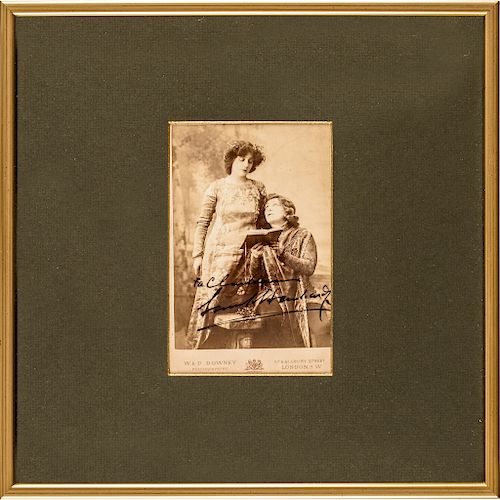 c. 1870 SARAH BERNHARDT (1844-1923) The Divine Sarah, Framed Signed Photograph