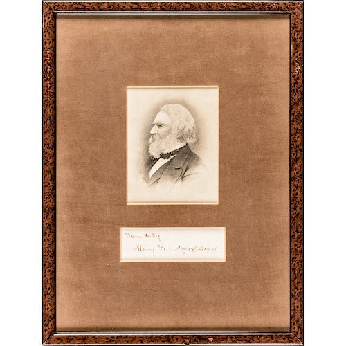 Clipped Signatures: HENRY W. LONGFELLOW American Poet + EDWARD E. HALE Author