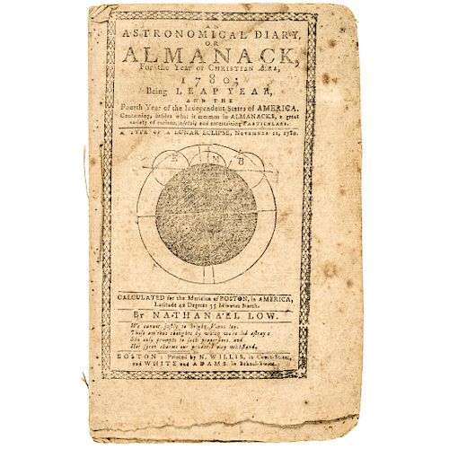 1780 Revolutionary War Nathanael Low Almanack Boston, Massachusetts
