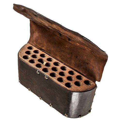 c. 1775 Revolutionary War American Musket Cartridge Waist Box Choice Quality